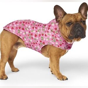 CANADA POOCH PICK ME STRAWBERRY PONCHO SIZE 12